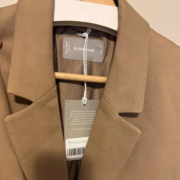 Everlane Women's Oversized Blazer in Ash Brown, Size 12 - Picture 5 of 5